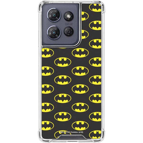 DC Comics Batman Logo All Over Print Moto G Play 5G (2025) Clear Case